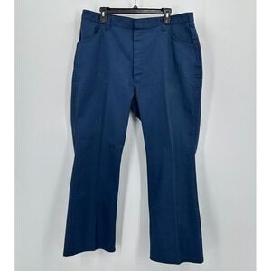 True Vtg Dickies Pants Mens 42x29 Blue Bootcut Workpants Trousers Grunge Utility